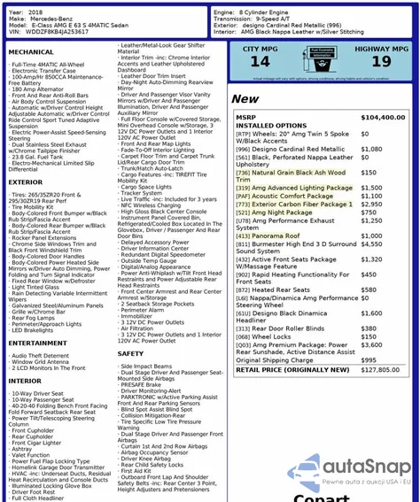 2018 Mercedes-Benz E 63 Amg-S z USA, uszkodzony, nr VIN WDDZF8KB4JA253617